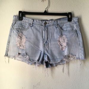 Ripped F21 Jean Shorts
